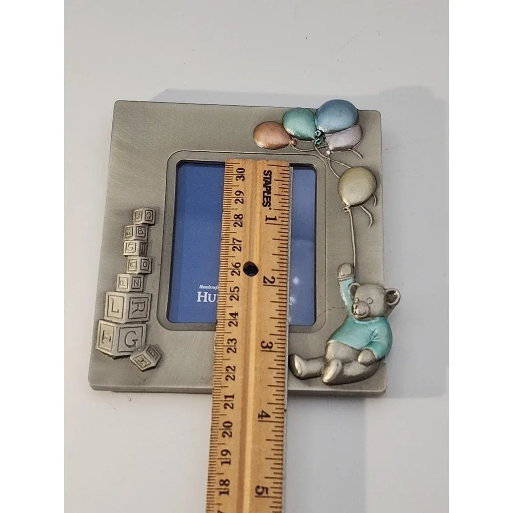 Hudson Creek fine pewter bear baby block balloons‎ frame for 2x2.5